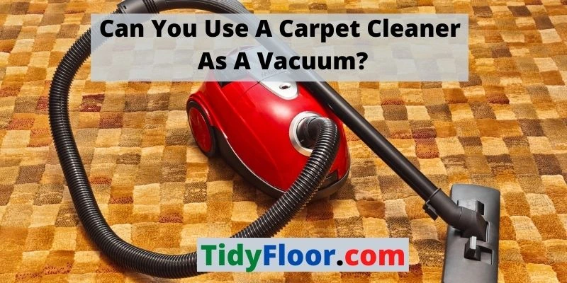 Use A Carpet Cleaner As A Vacuum