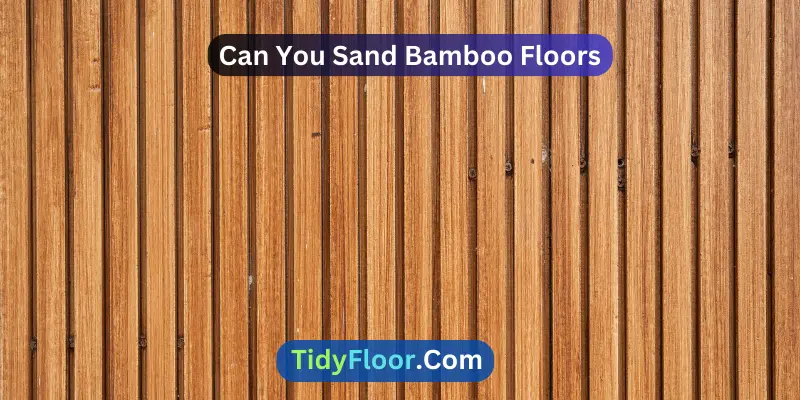 Can You Sand Bamboo Floors
